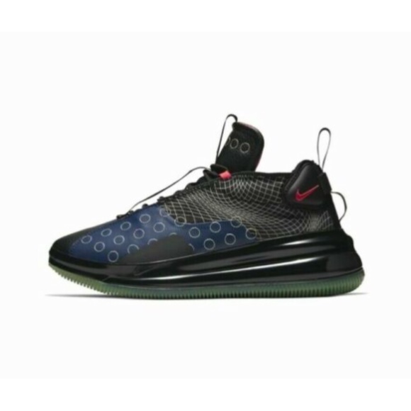 Nike AIR MAX 720 WAVES Blue Void Red Mens Sneakers - Picture 6 of 11